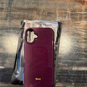 Burgundy Phone Case IPhone 16 Plus Blunt Case